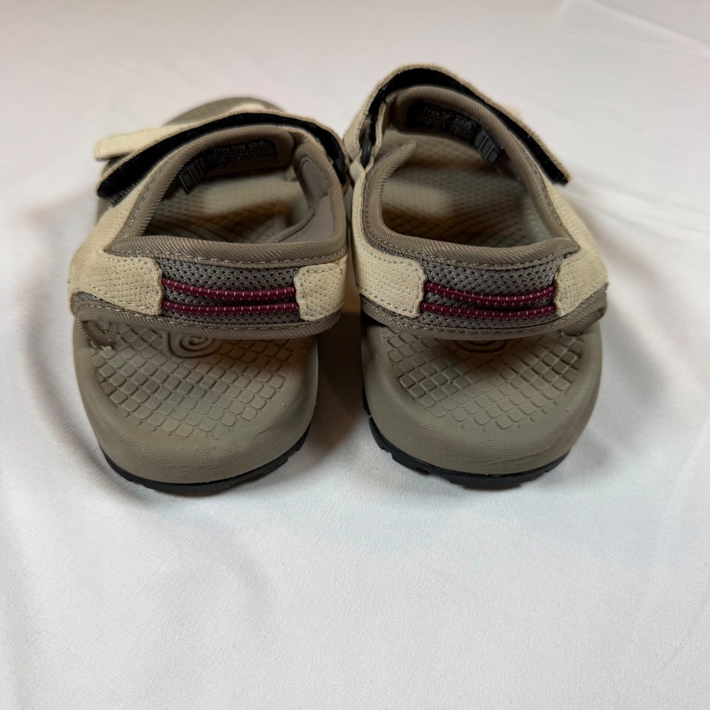 Teva Women's Open Toe Sandals Spoilers Adjustable Slingback Brown Beige Size 8 - Picture 4 of 7